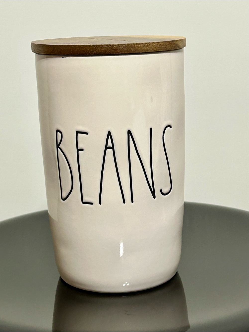 Rae Dunn Cream Ceramic Piece with Black Lettering